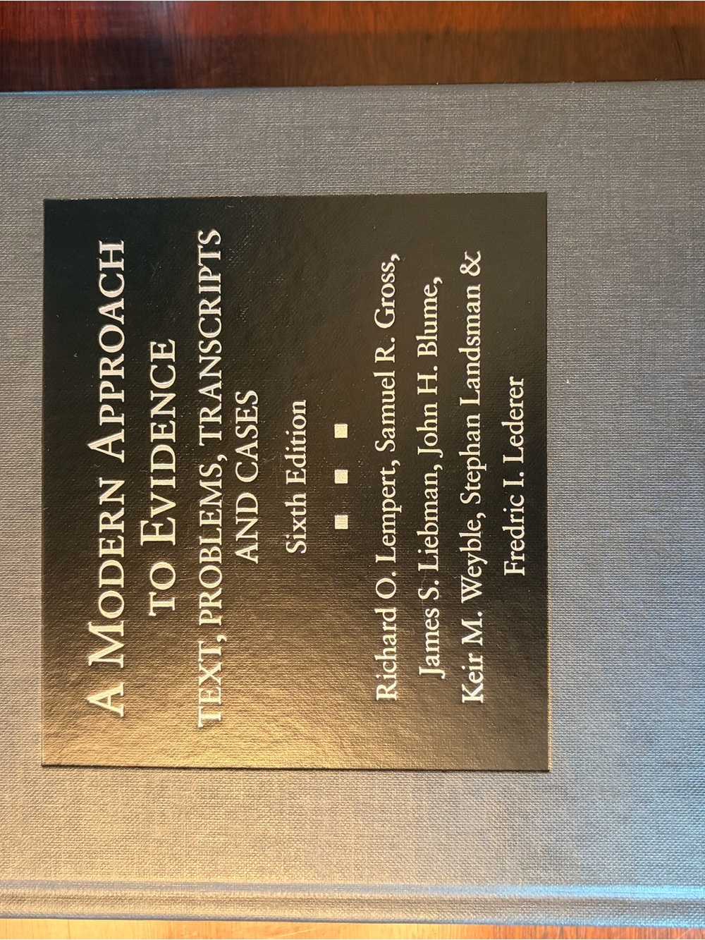 A Modern Approach to Evidence